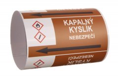 Páska na značení potrubí Signus M25 - KAPALNÝ KYSLÍK