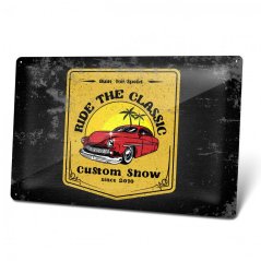 Plechová cedulka "Custom show"