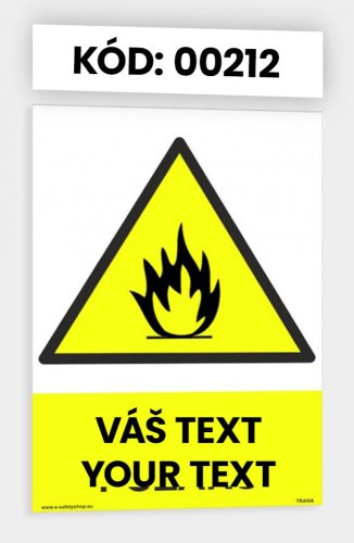 Warning signs with their own pictogram and text