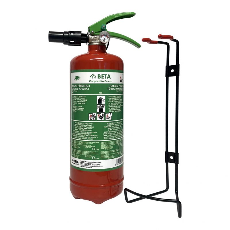 Pěnový hasicí přístroj F2 BETA Weco – 2L bez fluoru ABF, S REVIZÍ