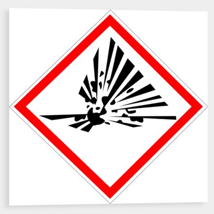 VÝBUŠNÉ - Symbol CLP (GHS) 01