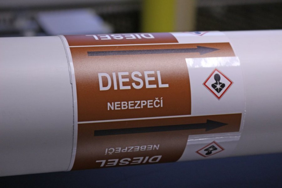 Páska na značení potrubí Signus M25 - DIESEL