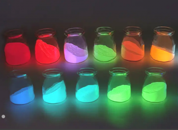 Photoluminescent pigments that glow in the dark