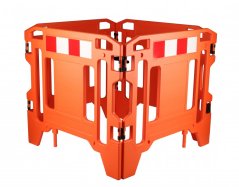 Mobile plastic barrier L125 for demarcating a dangerous area