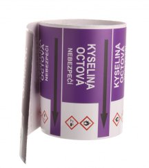 Páska na značenie potrubia Signus M25 - KYSELINA OCTOVÁ