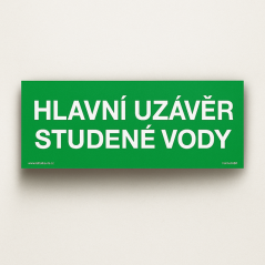 Hlavní uzávěr studené vody