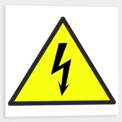 Pozor el. napětí - symbol