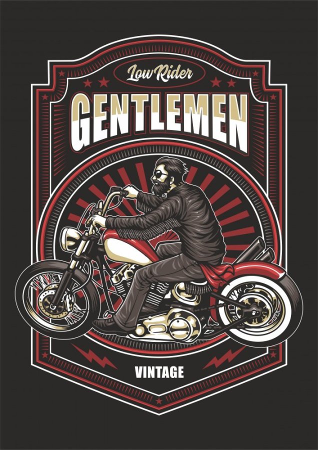 Obrázek svítící ve tmě - Motiv MOTORKÁŘ