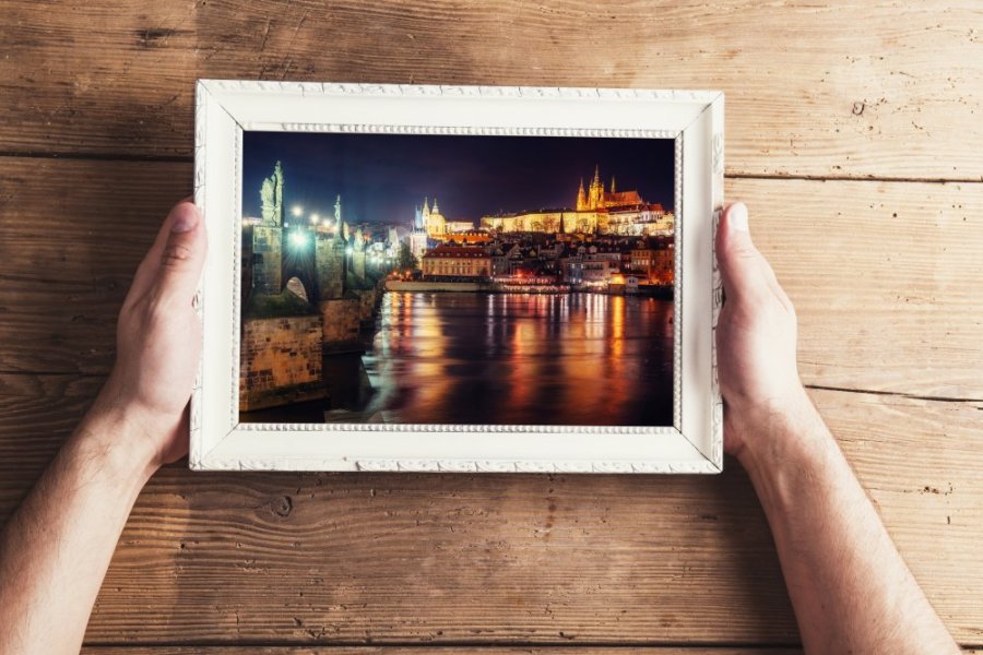 Obrázek svítící ve tmě - Praha