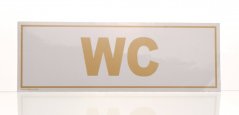 WC - označení toalety, Samolepka 290 x 100 mm