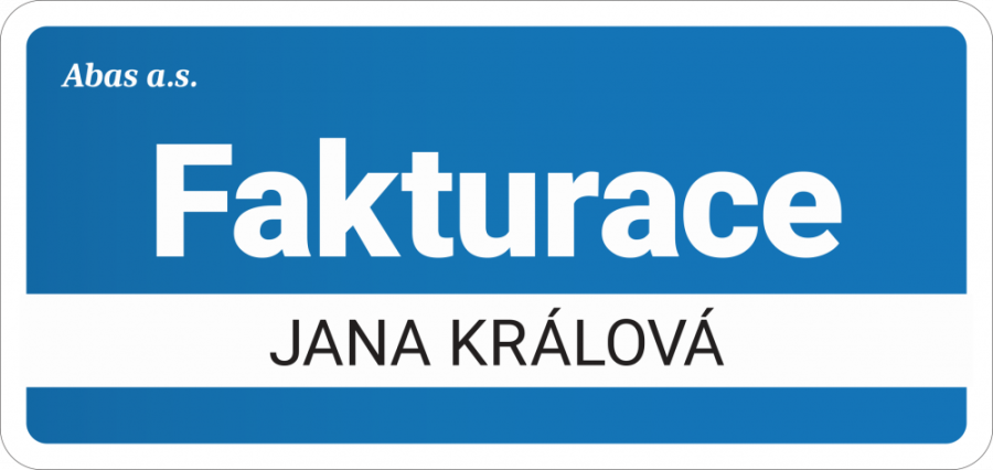 Tabulka pro označení místností s vlastním textem