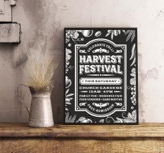 Obrázok svietiaci v tme - Motív HARVEST FESTIVAL