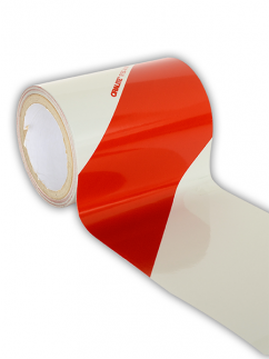 Reflective red-white self-adhesive foil class 1.