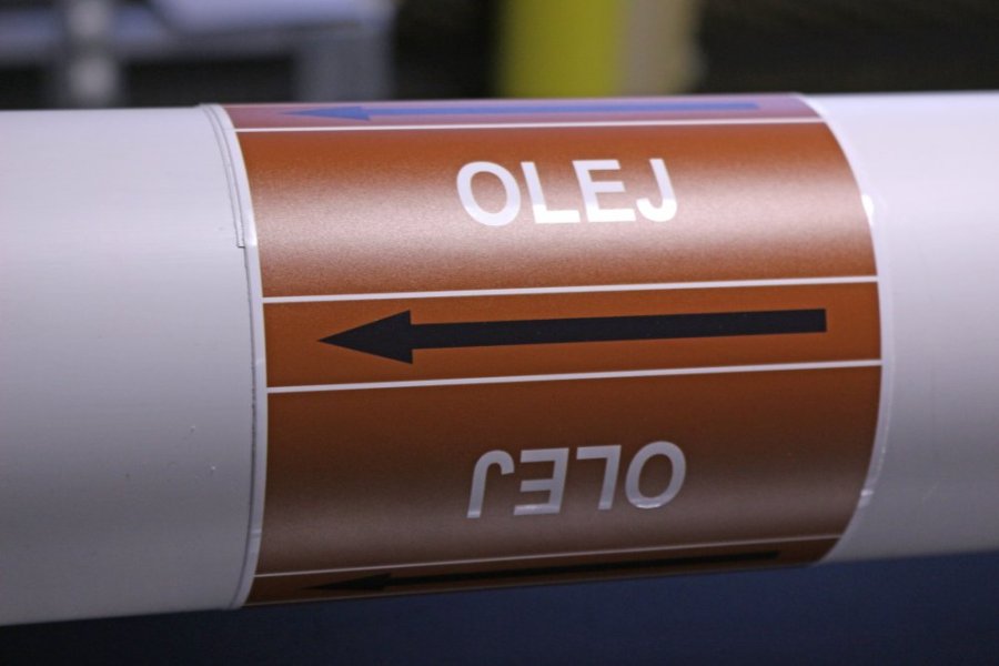 Páska na značení potrubí Signus M25 - OLEJ