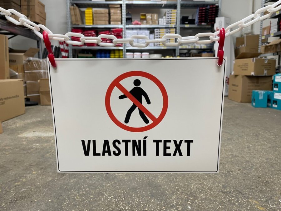 Tabulka na zavěšení na řetěz "VSTUP ZAKÁZÁN"
