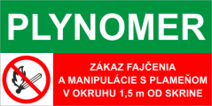 Plynomer, Zákaz fajčenia a manipulácie s plameňom