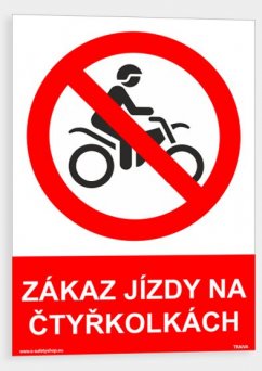 Zákaz jízdy na čtyřkolkách