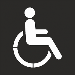 Reserved Parking for disabled V10f template for horizontal marking