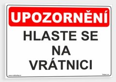 Hlaste se na vrátnici