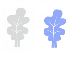 UV silhouette of an oak leaf against hitting birds on windows
