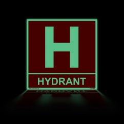 Označení hydrantu fotoluminiscenční