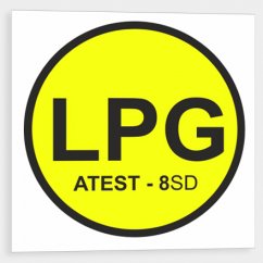 LPG značení vozidla (žluté)
