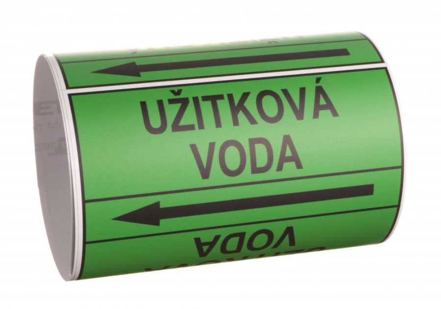 Páska na značení potrubí Signus M25 - UŽITKOVÁ VODA