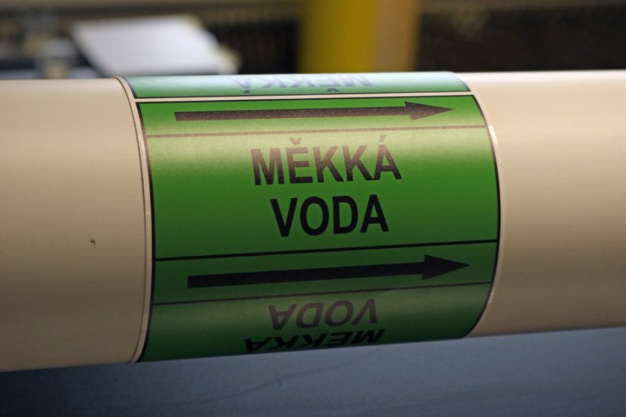 Páska na značení potrubí Signus M25 - MĚKKÁ VODA