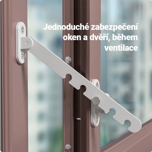 Kovová bezpečnostná poistka do okien a balkónových dverí