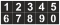 Set - templates of digits "0-9" horizontal marking