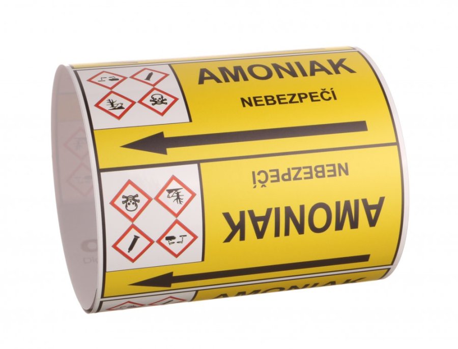 Páska na značení potrubí Signus M25 - AMONIAK
