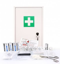 Metal first aid kit Signus B008 with basic equipment