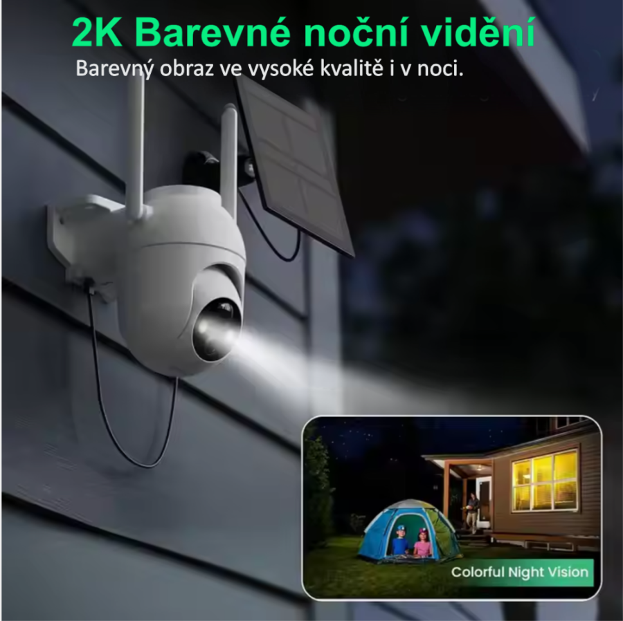 Bezpečnostná Wi-Fi kamera Signus AI 3MP so solárnym napájaním