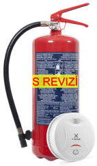 Set ke kolaudaci staveb B2 - Hasicí přístroj + detektor (HP práškový 6kg)
