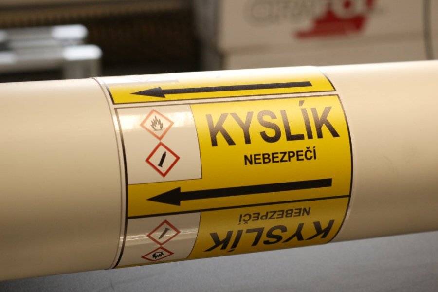 Páska na značení potrubí Signus M25 - KYSLÍK