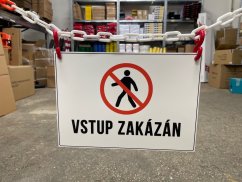 Tabulka na zavěšení na řetěz "VSTUP ZAKÁZÁN"