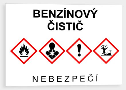 BENZÍNOVÝ ČISTIČ CLP (GHS)