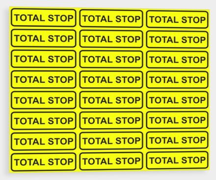 Total stop - stop tlačítko