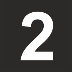 Šablona číslice "2" vodorovné značení