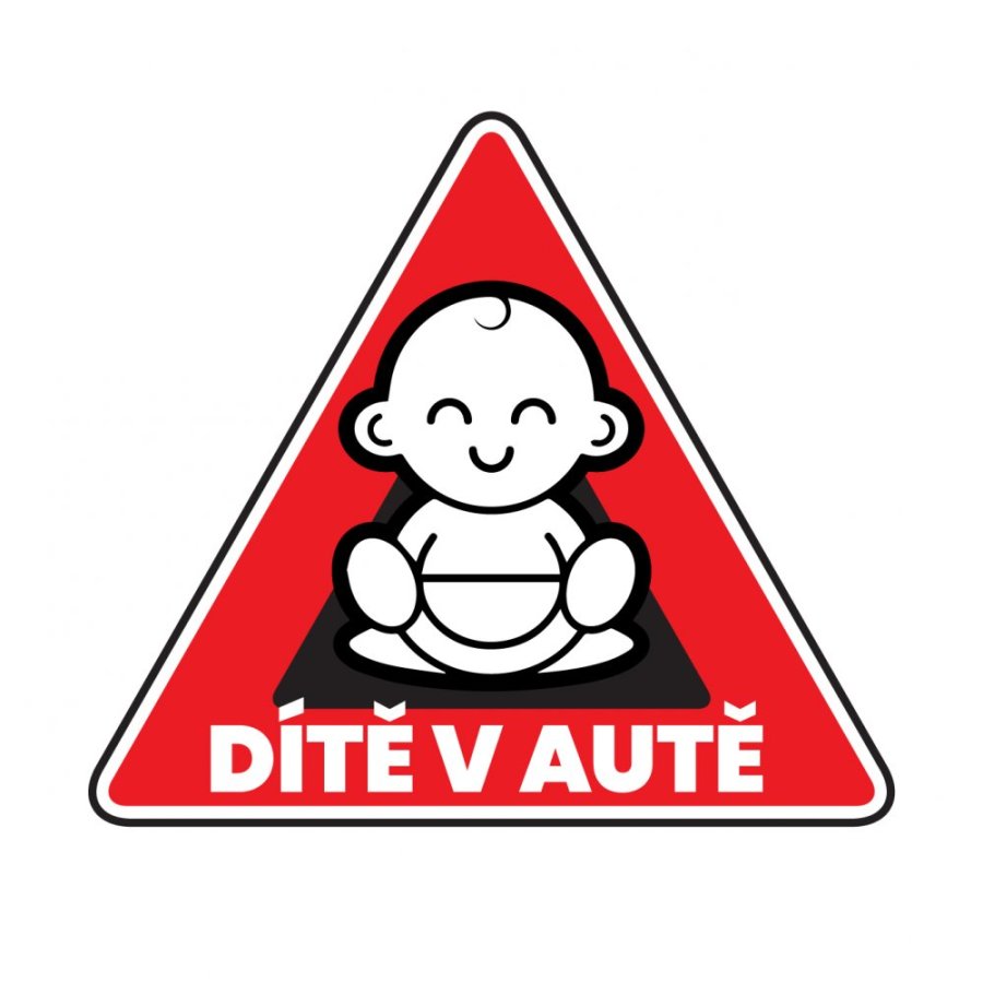 Dítě v autě, samolepka 10,5 cm