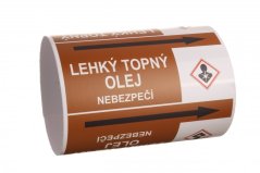 Páska na značení potrubí Signus M25 - LEHKÝ TOPNÝ OLEJ