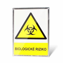 Plechová tabulka "Biologické riziko"