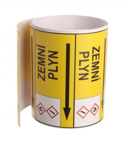 Páska na značení potrubí Signus M25 - ZEMNÍ PLYN