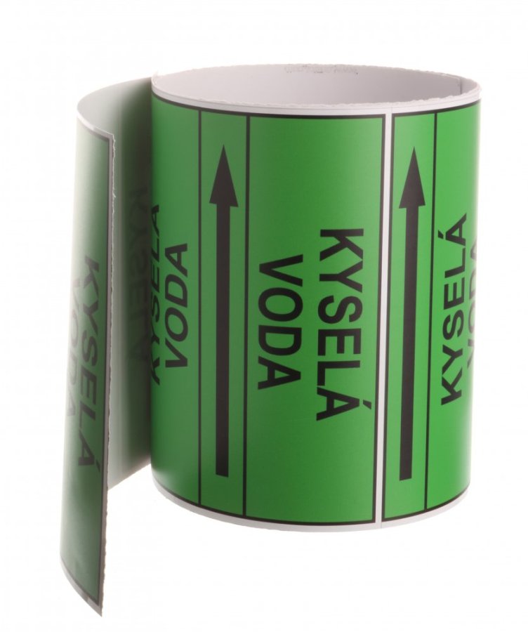 Páska na značení potrubí Signus M25 - KYSELÁ VODA