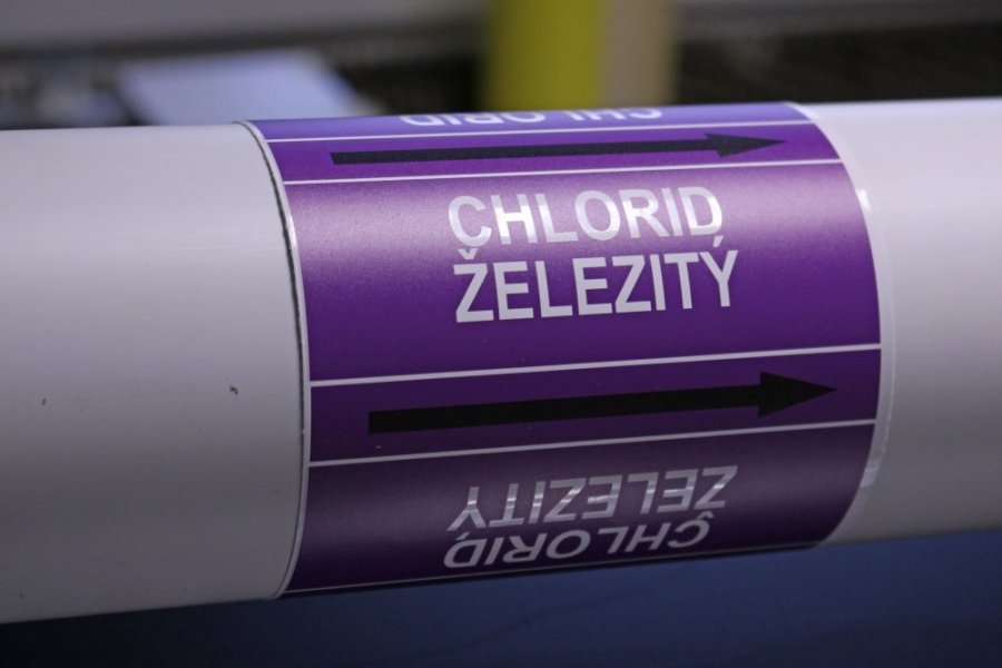 Páska na značenie potrubia Signus M25 - CHLORID ŽELEZITÝ