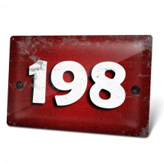 Domovní číslo RETRO - Plechová cedulka "Berlin"
