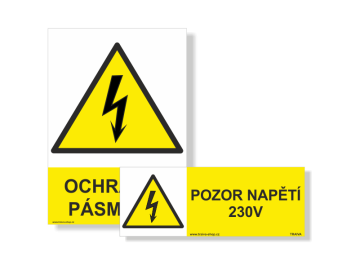 Výstražná tabulka elektrické napětí