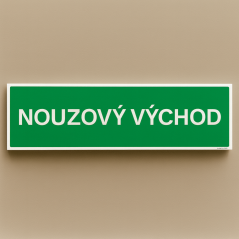 Nouzový východ - Nápis