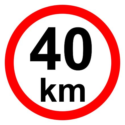 Omezení rychlosti – 40 km/hod