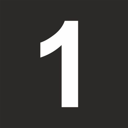 Šablona číslice "1" vodorovné značení